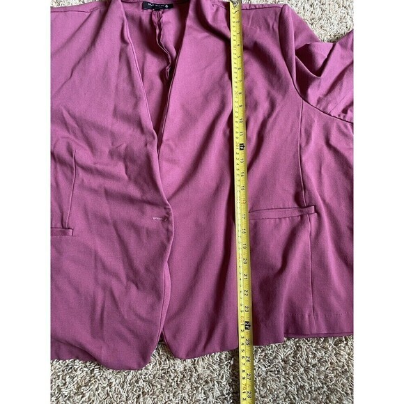 RYAN Wylde Cardigan Women's Size 5X Purple Lilac One Button Closure Pockets - Picture 8 of 8